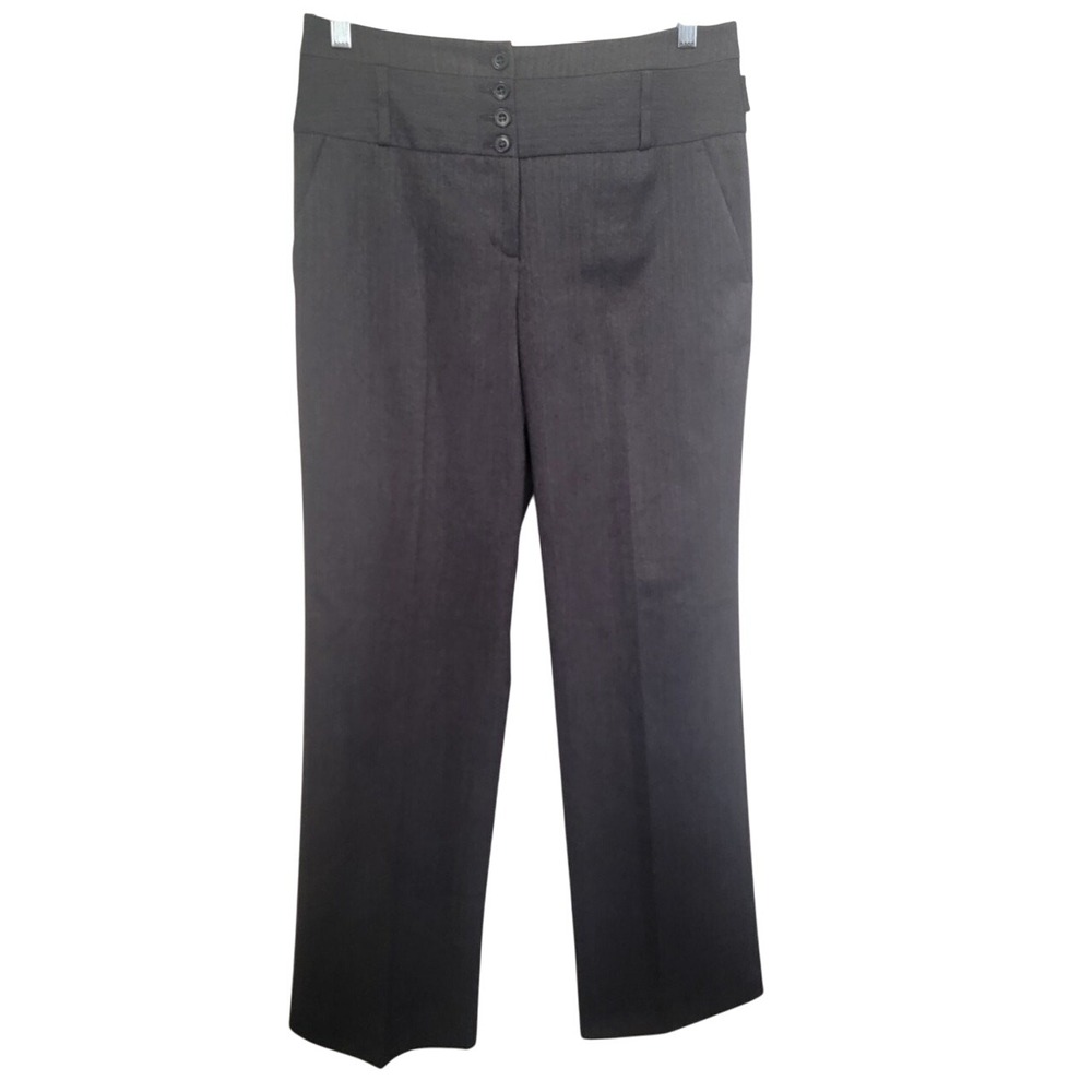 Cartonnier Sz 10 Gray Slacks Pants Business Work Mid Rise Straight Leg Belt Loop